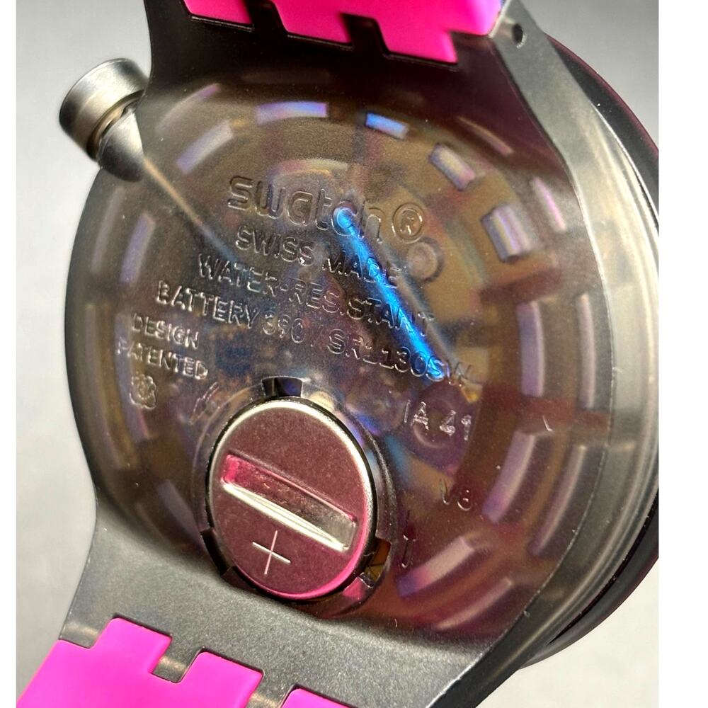 Swatch Big Bold Blue Taste SO27B111 Swiss Made Skeleton Watch NIB Two Straps - Picture 11 of 17